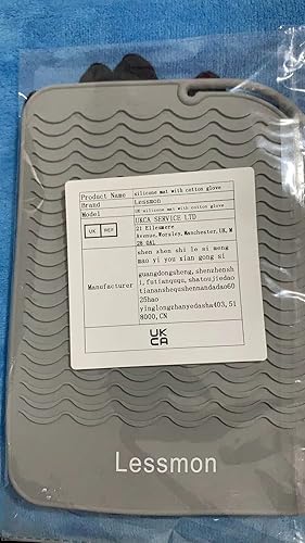 Miniatura 12 de Tapete de viaje de plancha plana, protector de mostrador de rizador con guante resistente al calor para rizadores, alisador de pelo, planchas planas