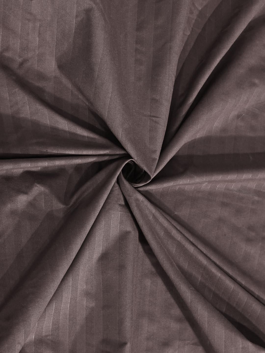 Klotthe Brown Striped 300 TC Cotton Blend Double Bedsheet in Book Fold Packing 2
