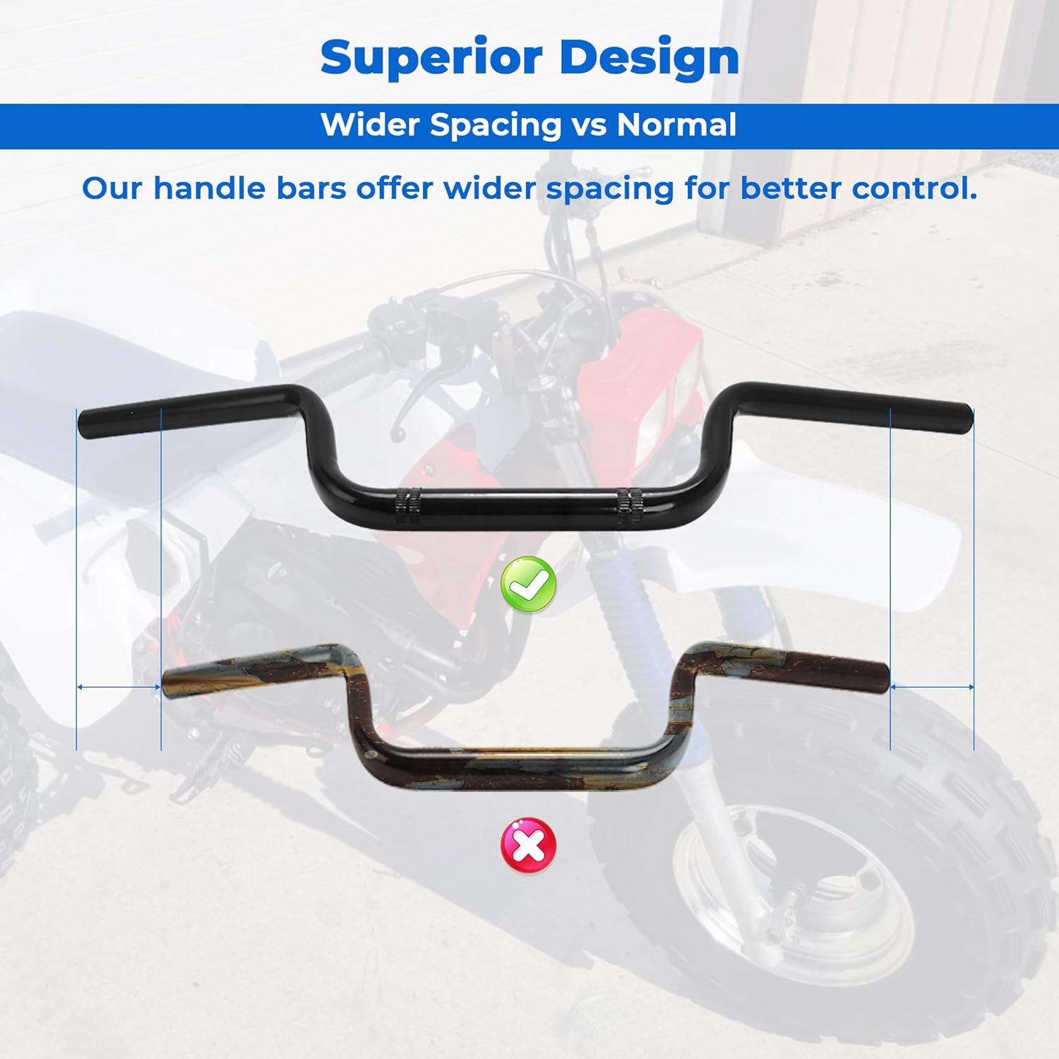 For Honda ATC 250r 350x 200x 250sx Repro Handle bars 53100-HA2-770 Handlebars