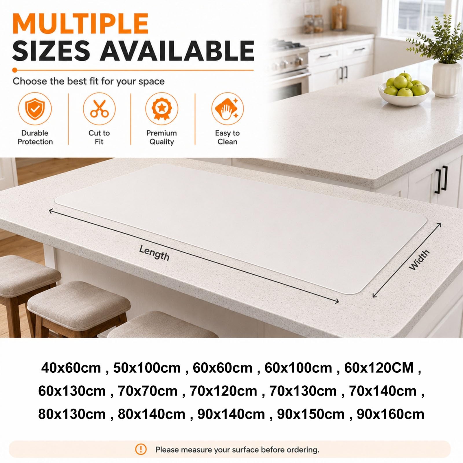 Grand Tapis De Table En Silicone Résistant à La Chaleur Facile à Nettoyer