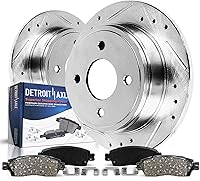 Vista 41 de Detroit Axle - Pinza de freno de disco delantera del lado del conductor + pastillas de freno de cerámica con repuesto de hardware para Ford F-150