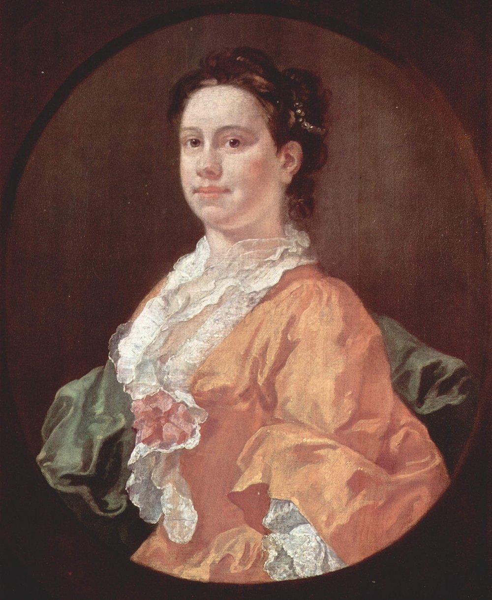 Lámina William Hogarth: Retrato en Naranja en papel mate de alta calidad, tamaño pequeño