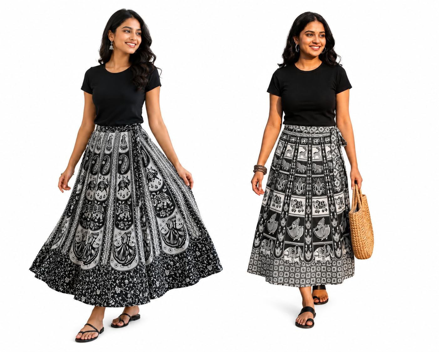 Aamis Retail Cotton Wrap Around Skirt Women's Best Summer Wear Combo Pack Multicolor-picture-41