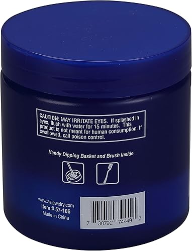 Miniatura 5 de Brilliant limpiador de joyas de 8 onzas con recipiente para limpiar y cepillo
