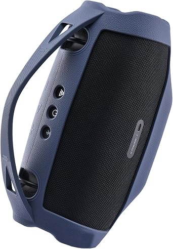 Silicone Carry Case Skin w/Handle Strap for JBL Xtreme 4, Blue