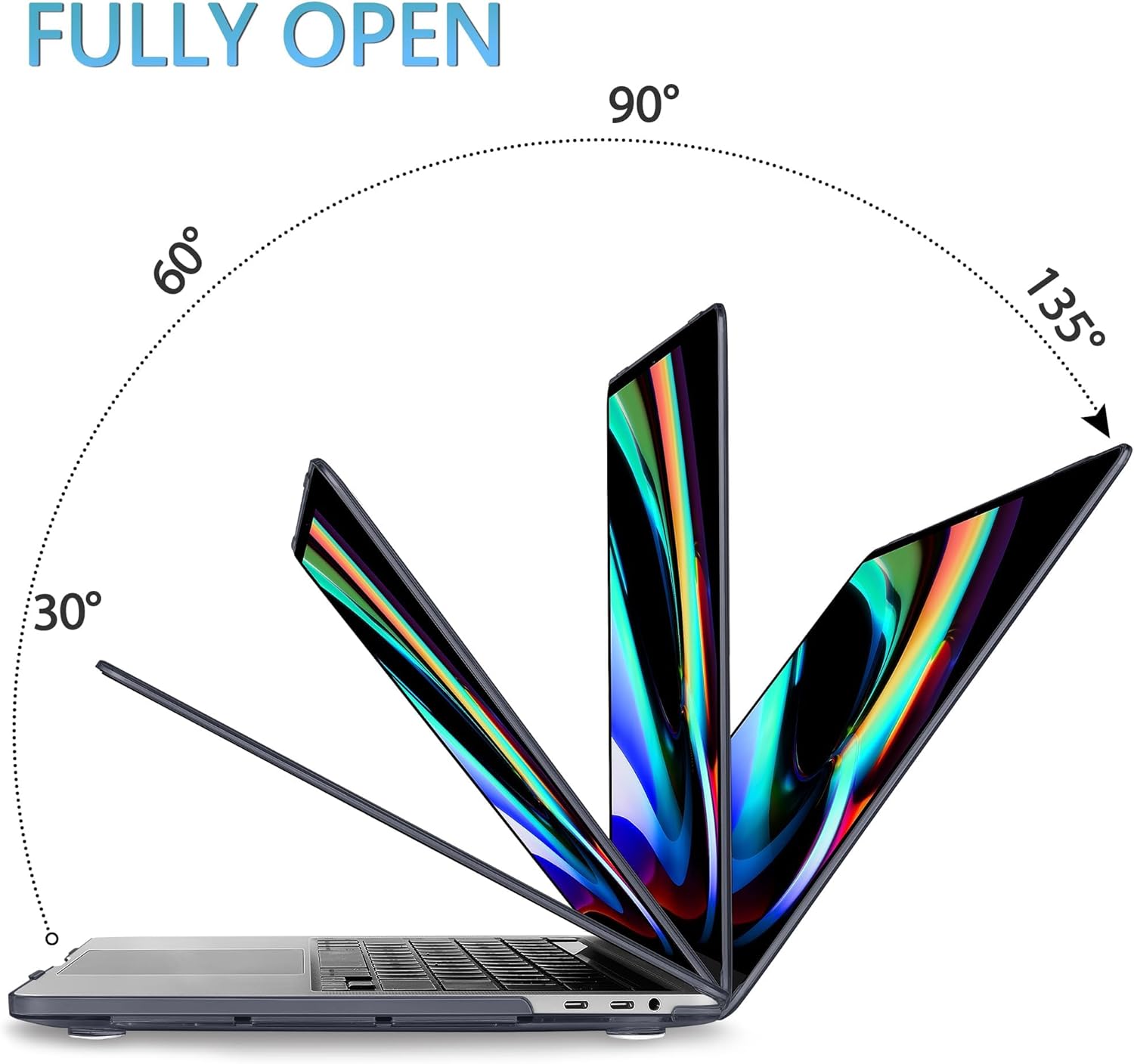 Mektron Case for MacBook Pro 16 Inch A2141 Cover 2019 Release 16" with Liquid Retina Display/Touch ID, Plastic Hard Shell with Keyboard Skin & Screen Protector & Dust Plug, Spaceman - Image 8