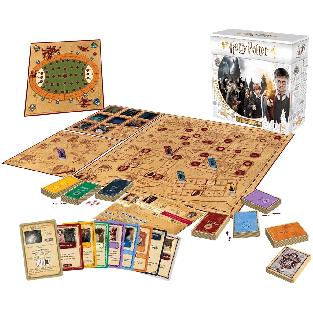 Topi Games Harry Potter: Rok w Hogwarcie, Gra Planszowa, Od 7 lat, Od 1 do 8 Graczy, 45 Minuty na Mecz, Hiszpański