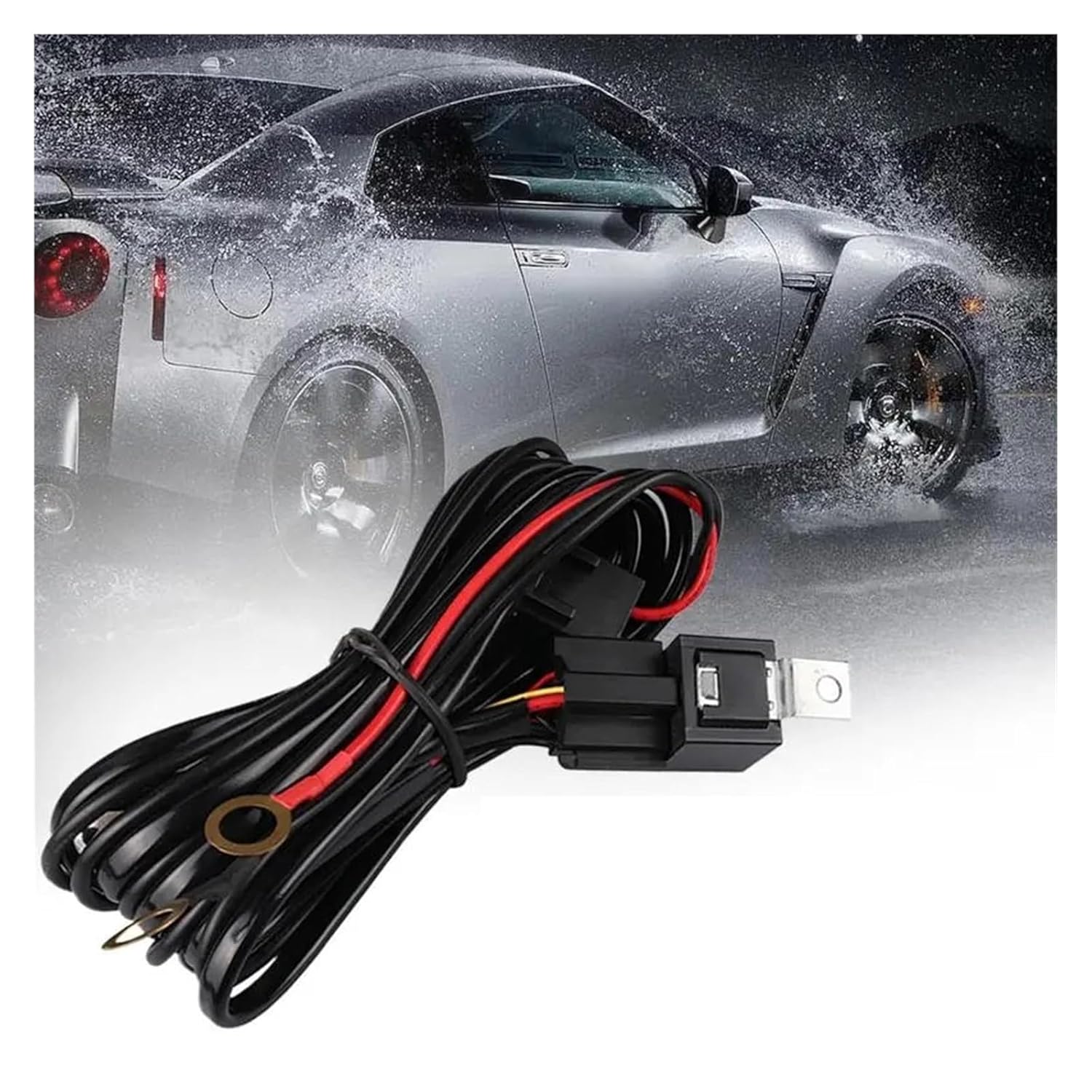 Wiring Harness Wiring Harness Lamp Electric Waterproof Replacement Engine Lighting Work Extension Compatible for Car Truck Offroad ATV Road
