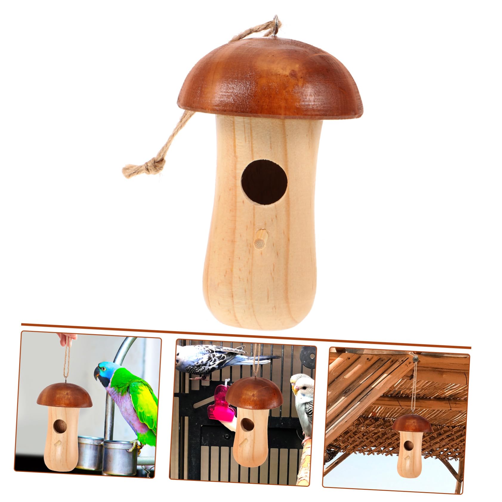 YARNOW 4 Pz Casa del Colibrì Mangiatoia per Fringuelli all'Esterno Vassoio per Appendere Cibo per Uccelli Forniture per Uccelli da Giardino Mangiatoia per Pappagalli Selvatici di Legno