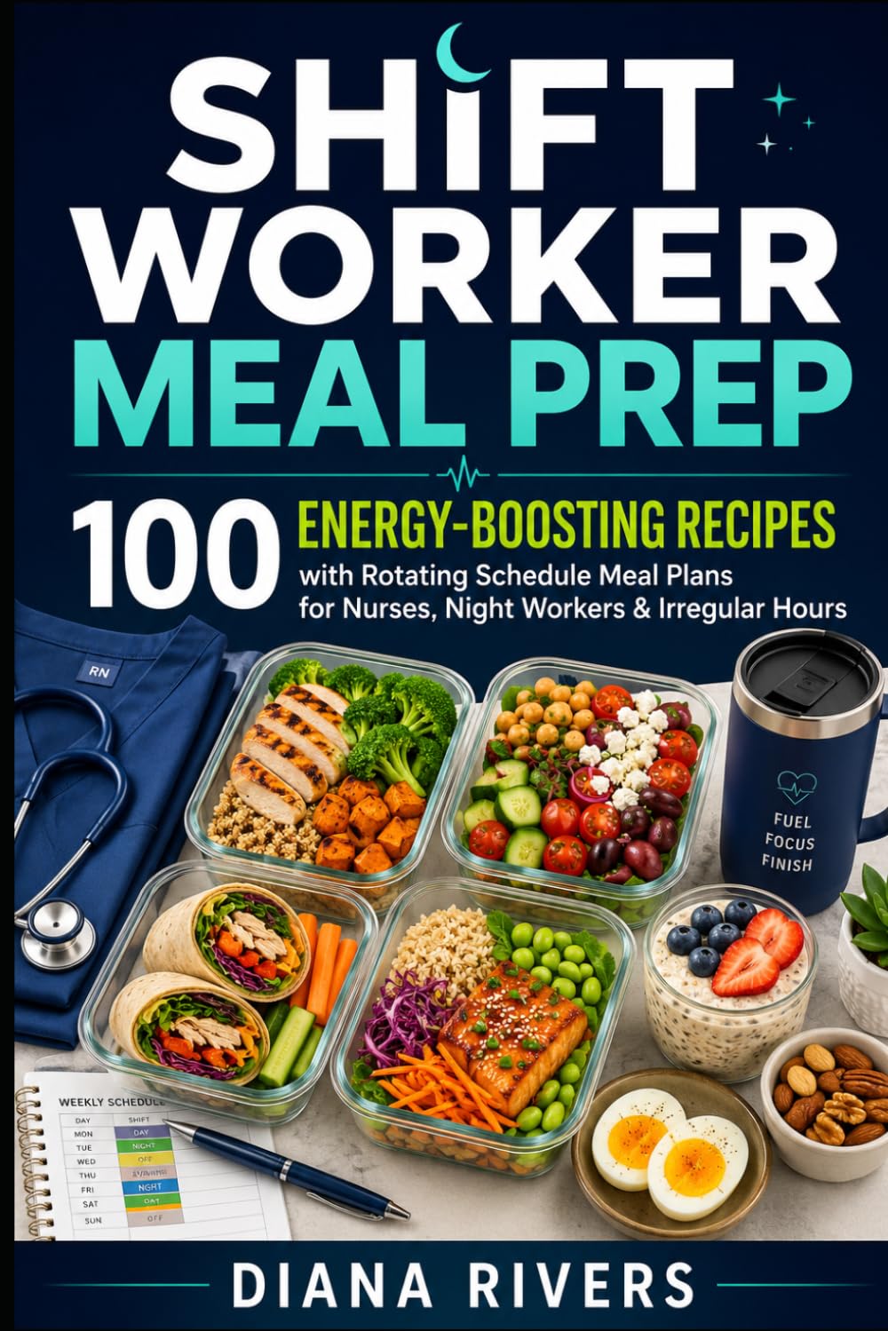 Shift Worker Meal Prep: 100 Energy-Boosting Recipes with Rotating Schedule Meal Plans for Nurses, Night Workers & Irregular Hours (Meal Prep Series)