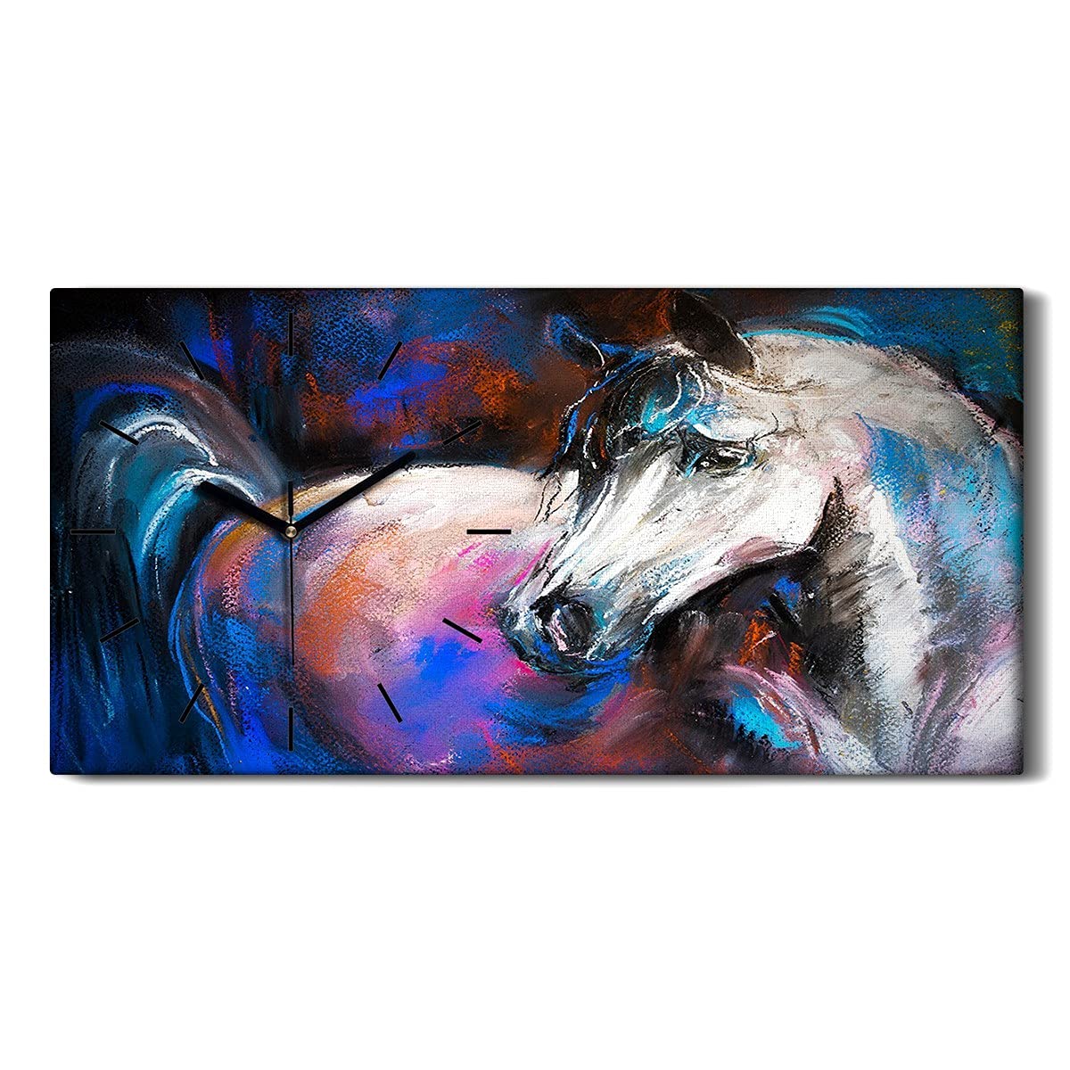 Horloge sur toile Coloray art mural peinture moderne de luxe