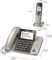 Vista 2 de Teléfono fijo Panasonic KX-TGF350N dect, Plateado / negro