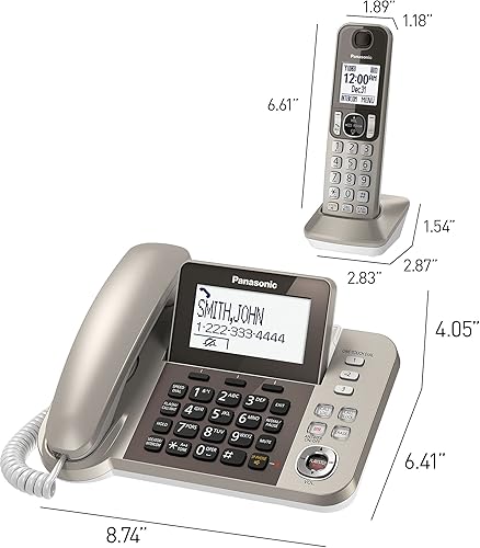 Miniatura 2 de Teléfono fijo Panasonic KX-TGF350N dect, Plateado / negro