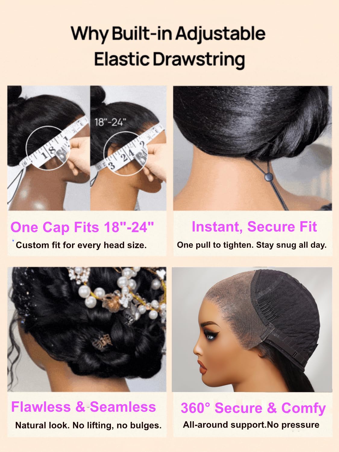 UNICE Pre Everything Body Wave 13 x 4 koronkowe przednie peruki ludzkie włosy z grzywką zasłona bezklejowa peruka ludzkie włosy wstępnie oskubane wstępnie przycięta koronka bielone węzły gotowa do