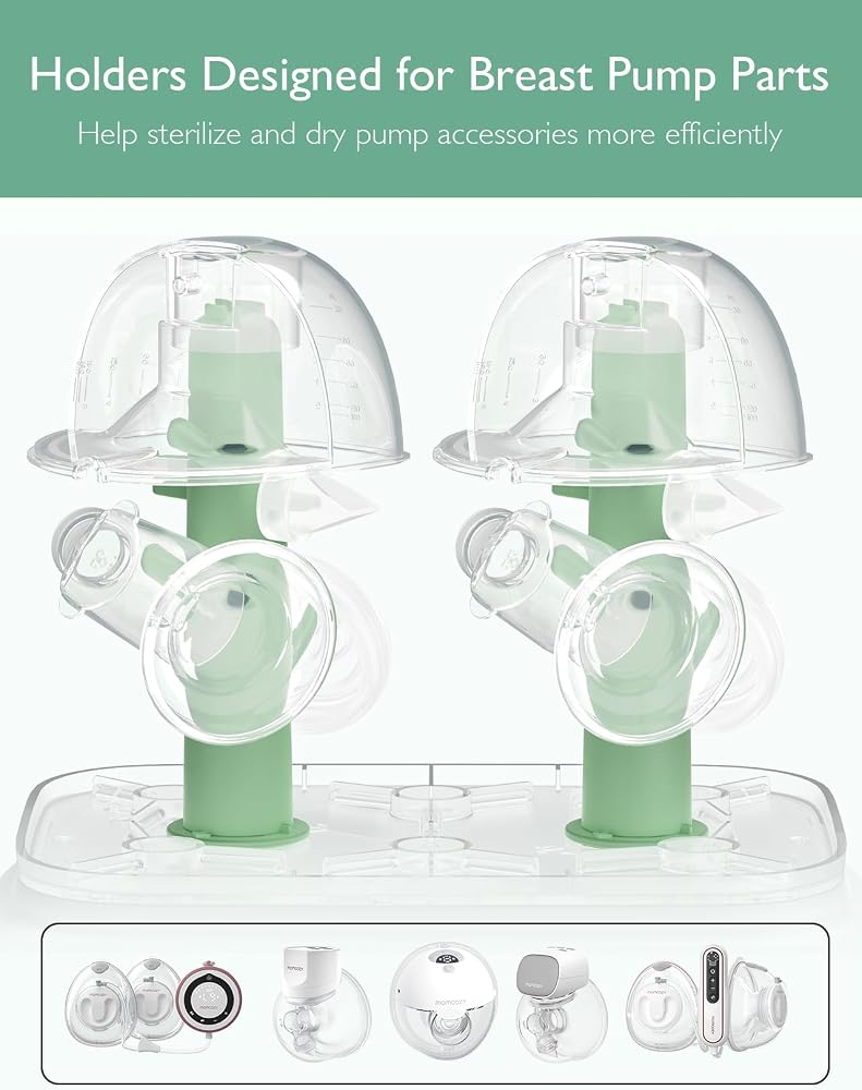 Momcozy 3 Layers Large Bottle Sterilizer and Dryer, Fast Sterilize and Dry, Universal Bottle Sterilizer for All Bottles & Breast Pump Accessories, Touch Screen & Auto-Off Bottle Sanitizer