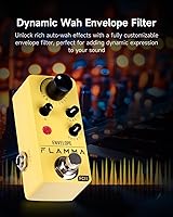 Vista 3 de FLAMMA FC11 - Pedal Auto Wah, pedal de efectos de guitarra con filtro de envolvente, True Bypass para guitarra y bajo