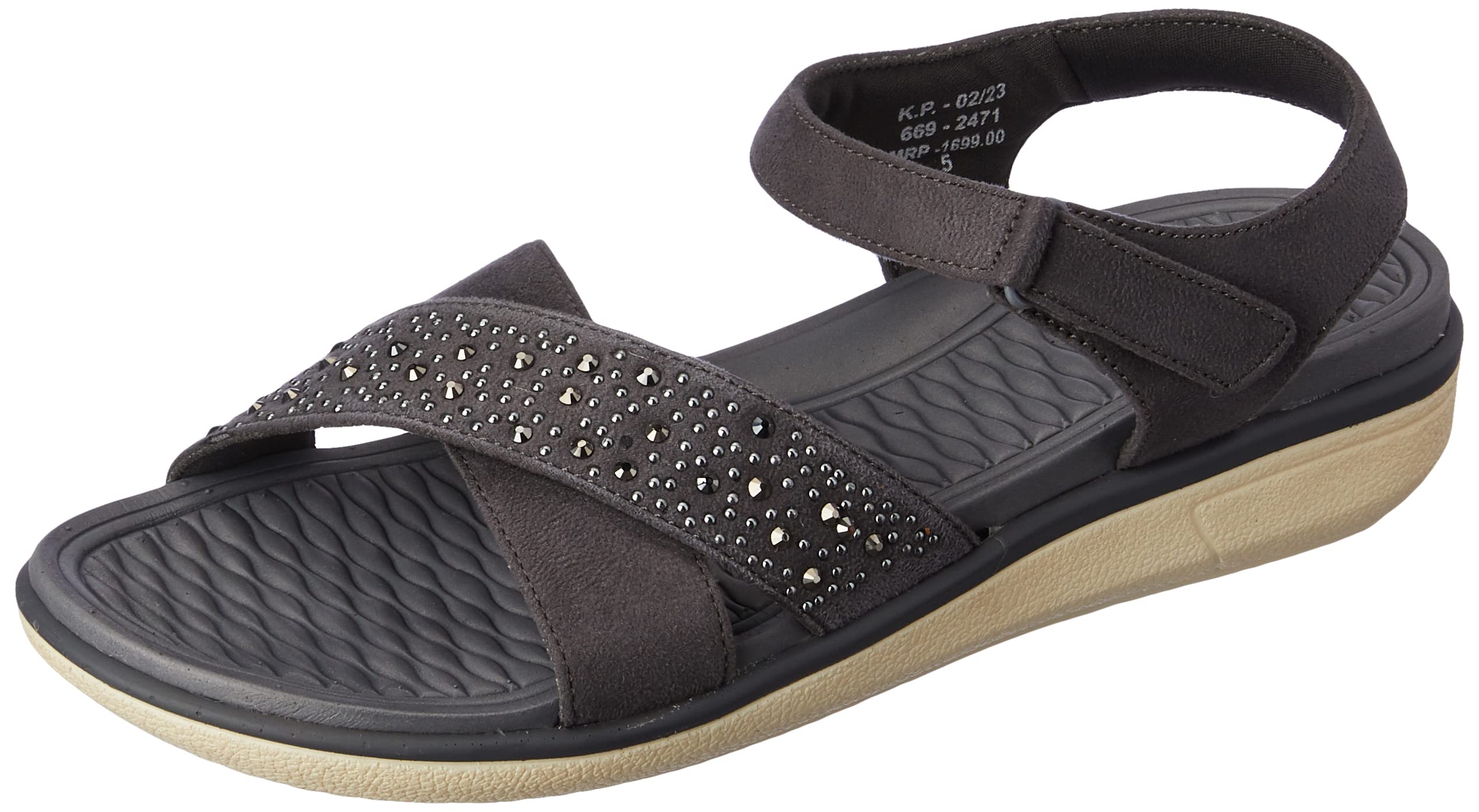 Bata Womens GEM SANDAL Grey Sandal UK 3 (6692471) (B0C3HWF1NV) Amazon Price History, Amazon Price Tracker