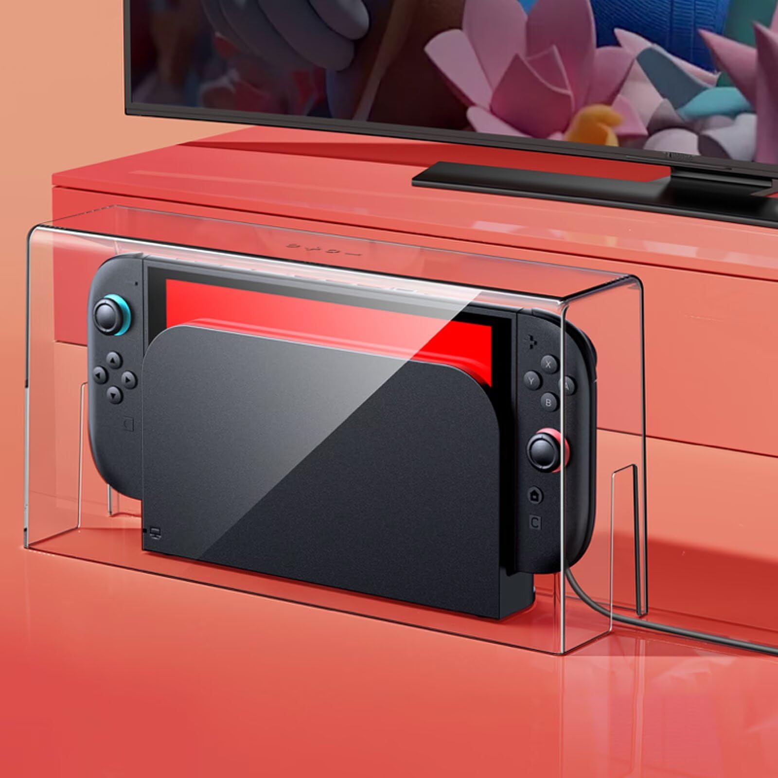 Copertura antipolvere per Switch 2, in acrilico trasparente, antipolvere, antigraffio, impermeabile, trasparente, per Nintendo Switch 2