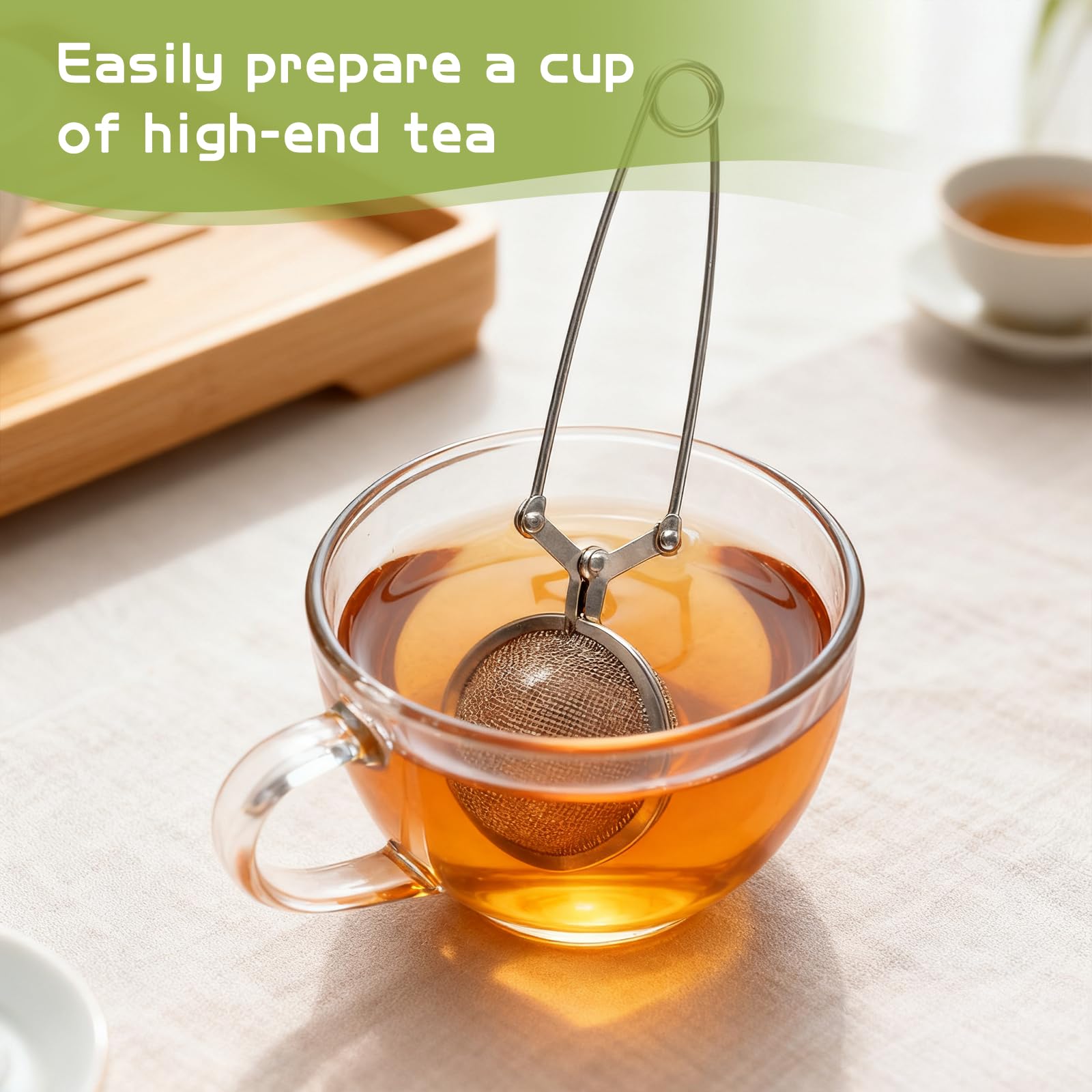 Colador de Té Esférico de Acero Inoxidable, Infusor de Té Rellenable, 4 Piezas para Tés y Especias