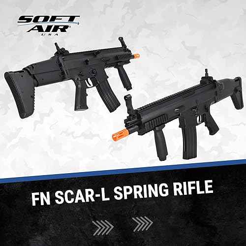 Miniatura 6 de Soft Air SCAR-L Licenciado Rifle de Airsoft de Tamaño Completo Accionado por Resorte, Negro