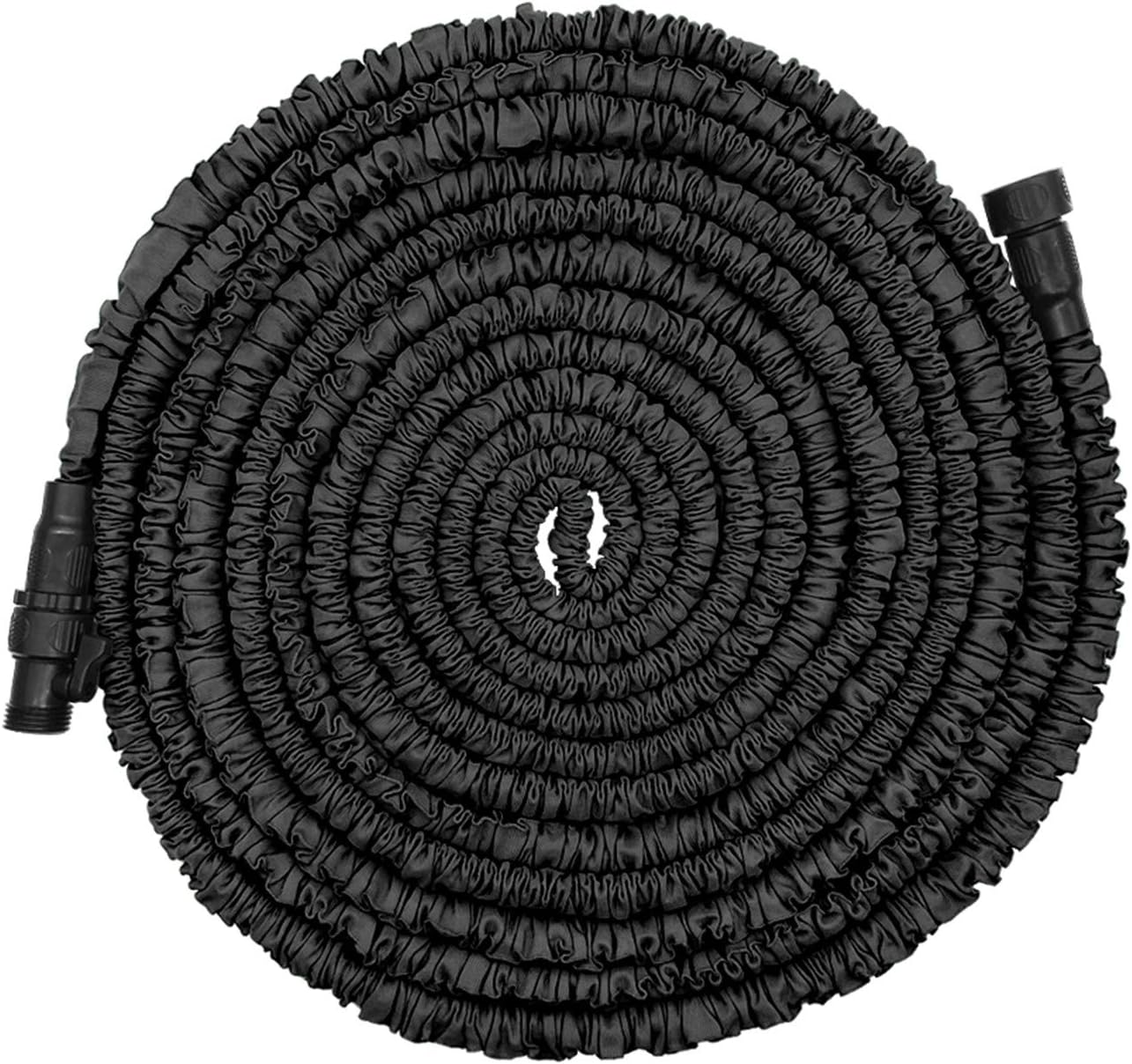 POYINRO Expandable Garden Hose, 25ft Strongest Expanding Garden Hose with Triple Layer Latex Core & Latest Improved Extra Strength Fabric Protection for All Your Watering Needs Improved Design(Black)