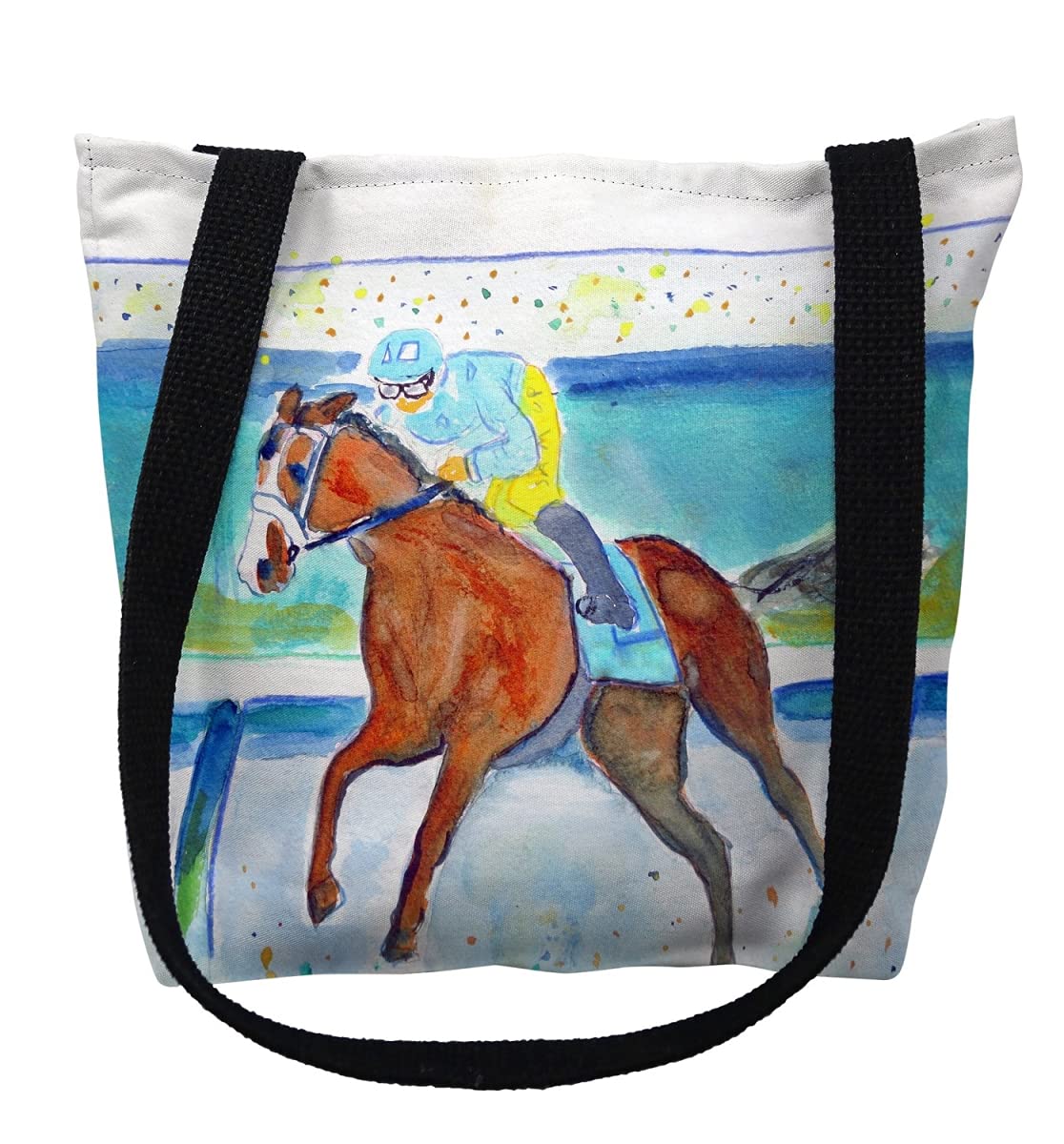 13 x 13 in. Front Runner Small Tote Bag Black by Betsy Drake – Small, Cotton, Black, Model TY1035S