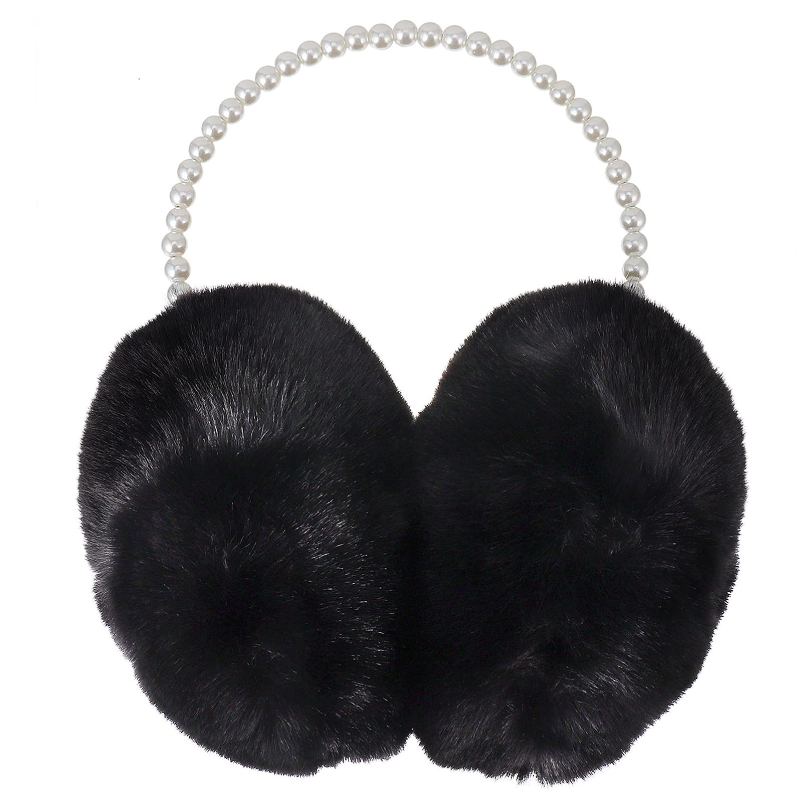 Ear Muffs Winter Women Ear Warmers Pearl Earmuffs Fuzzy Earmuffs Faux Fur Warm Earmuffs Ear Cover-image-36