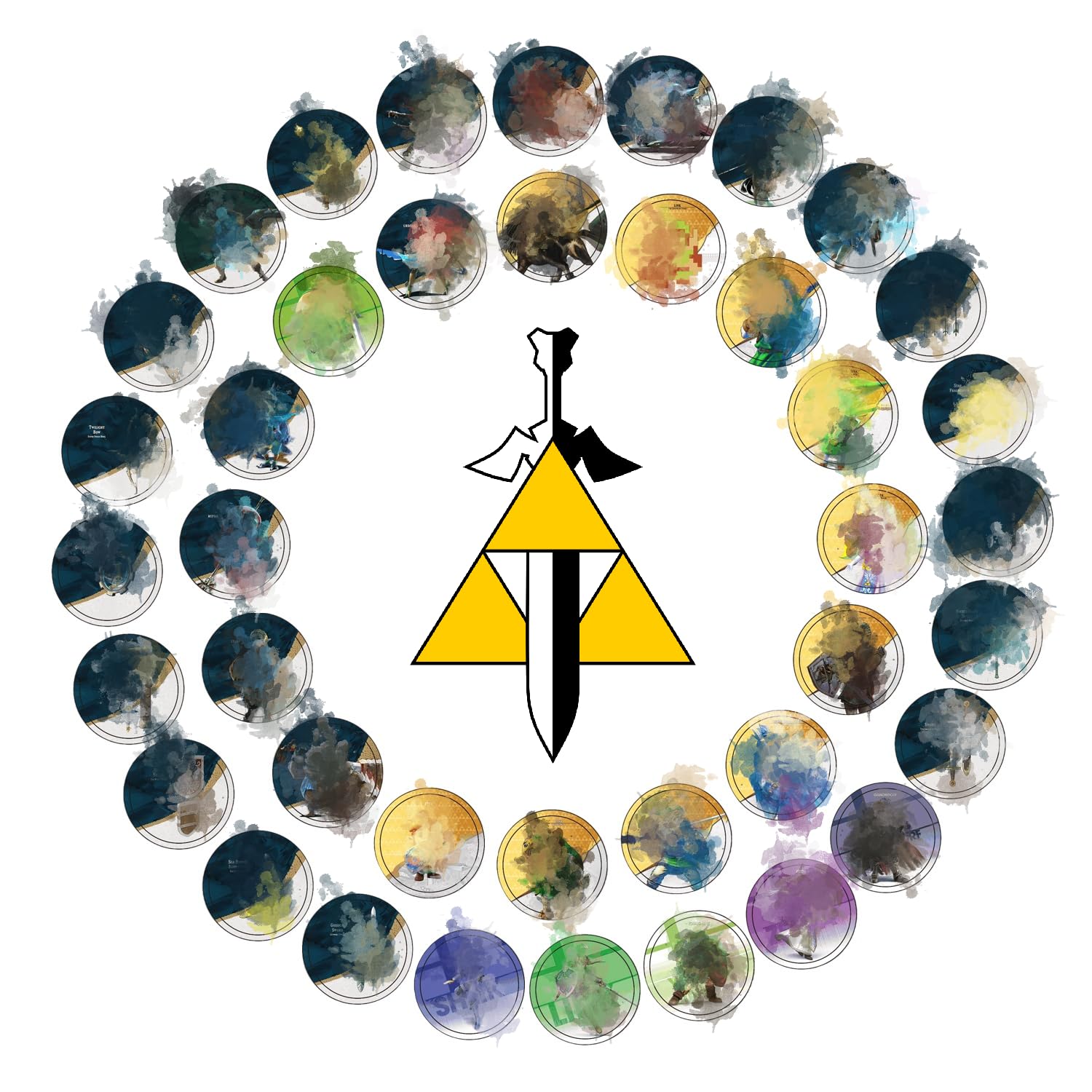 40 PCs Full Set Card for TLOZ BOTW TOTK Link Compatible with NFC and Amiibo Enabled Devices Such as Nintendo Switch Phone