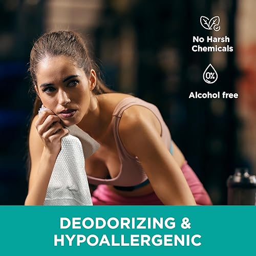 Miniatura 8 de Toallitas corporales, 5 paquetes de 75 toallas de baño extragrandes gruesas sin perfume, alternativa de ducha para adultos, camping, viajes,