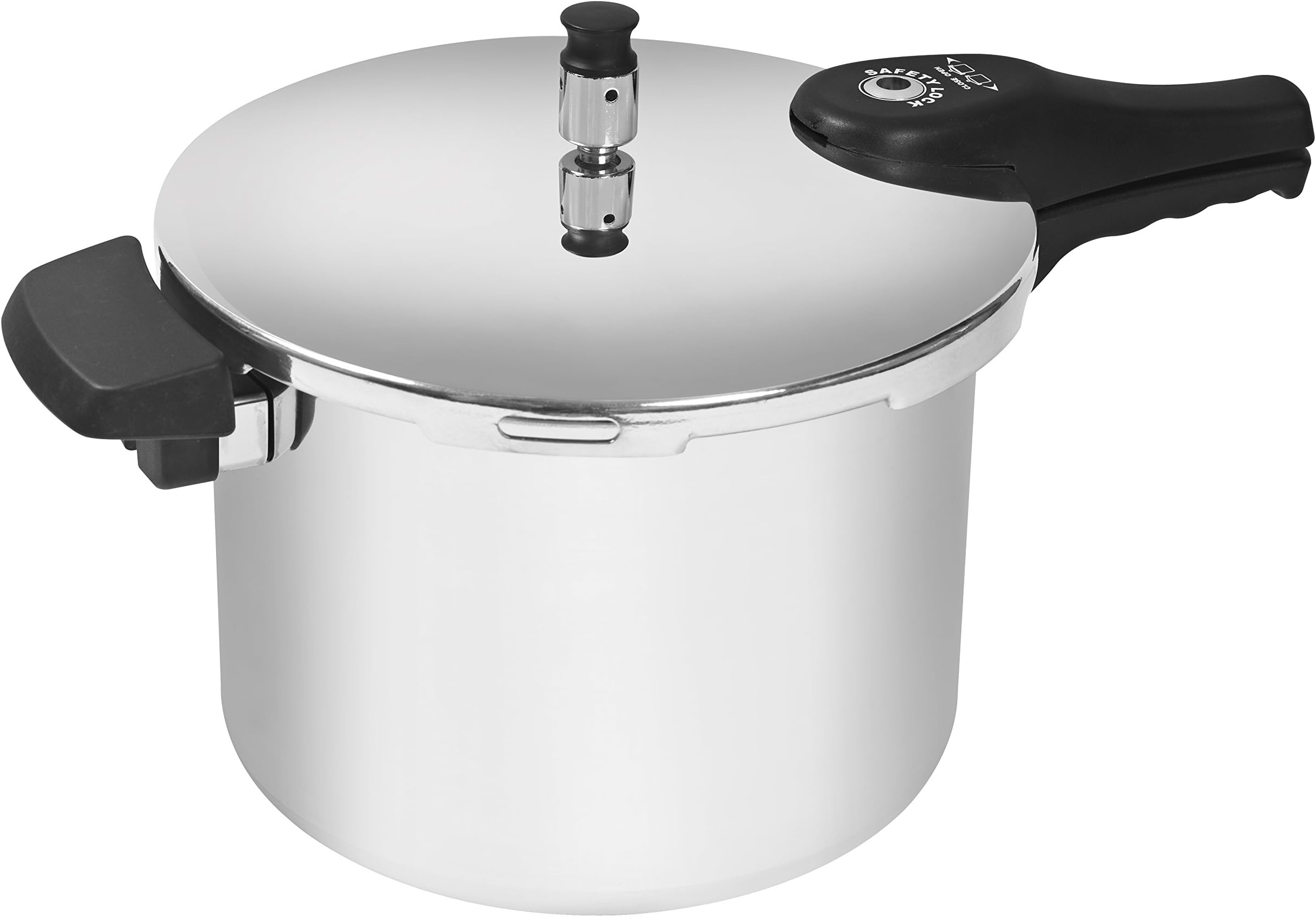 Cook Prep Eat 9 quart Pressure Cooker with Safety Features, Large, Stovetop Pressure Cooker Express, Natural Aluminum, Silver