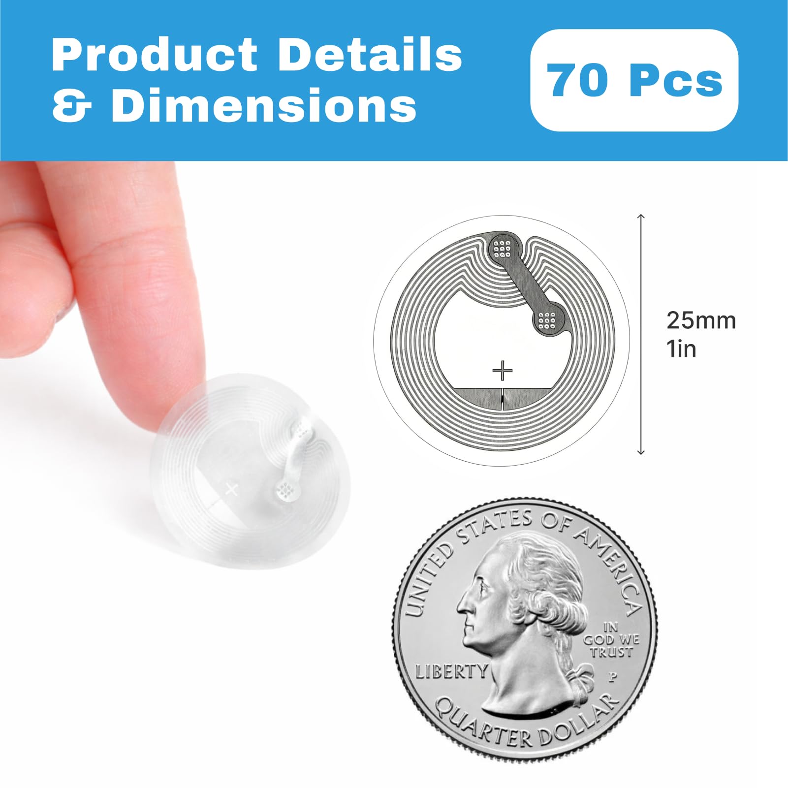 Pegatinas NFC Ntag213, 144 Bytes, Reutilizables, Impermeables, Compatibles con Teléfonos NFC