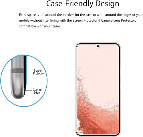 Miniatura 7 de Marco de alineación fácil diseñado para Samsung Galaxy S21 5G, protector de pantalla de vidrio templado, paquete de 2 protectores de lente de