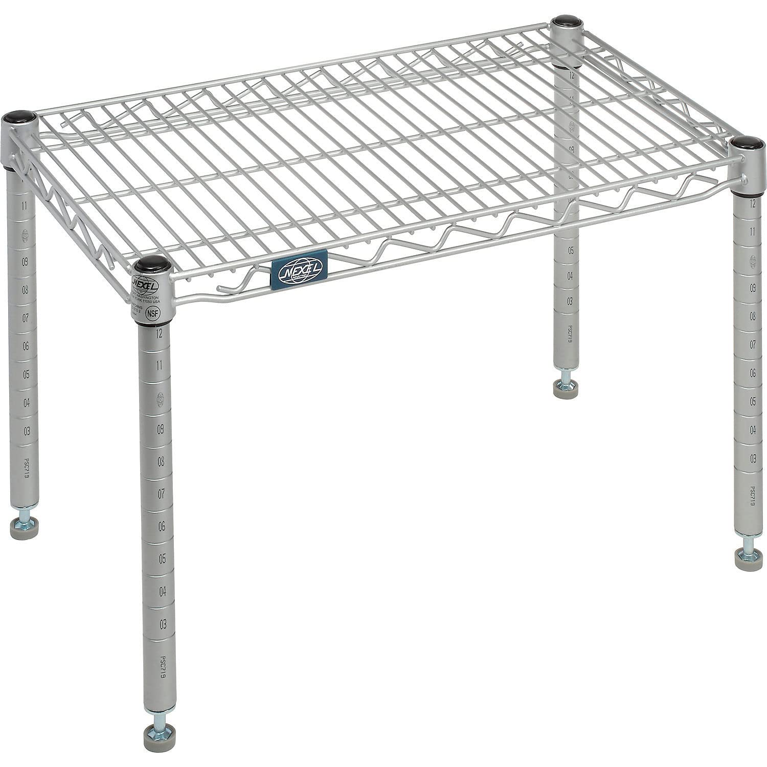 NEXELATE Silver EPOXY Wire Dunnage Rack – Wire, Silver, Model P1430EP