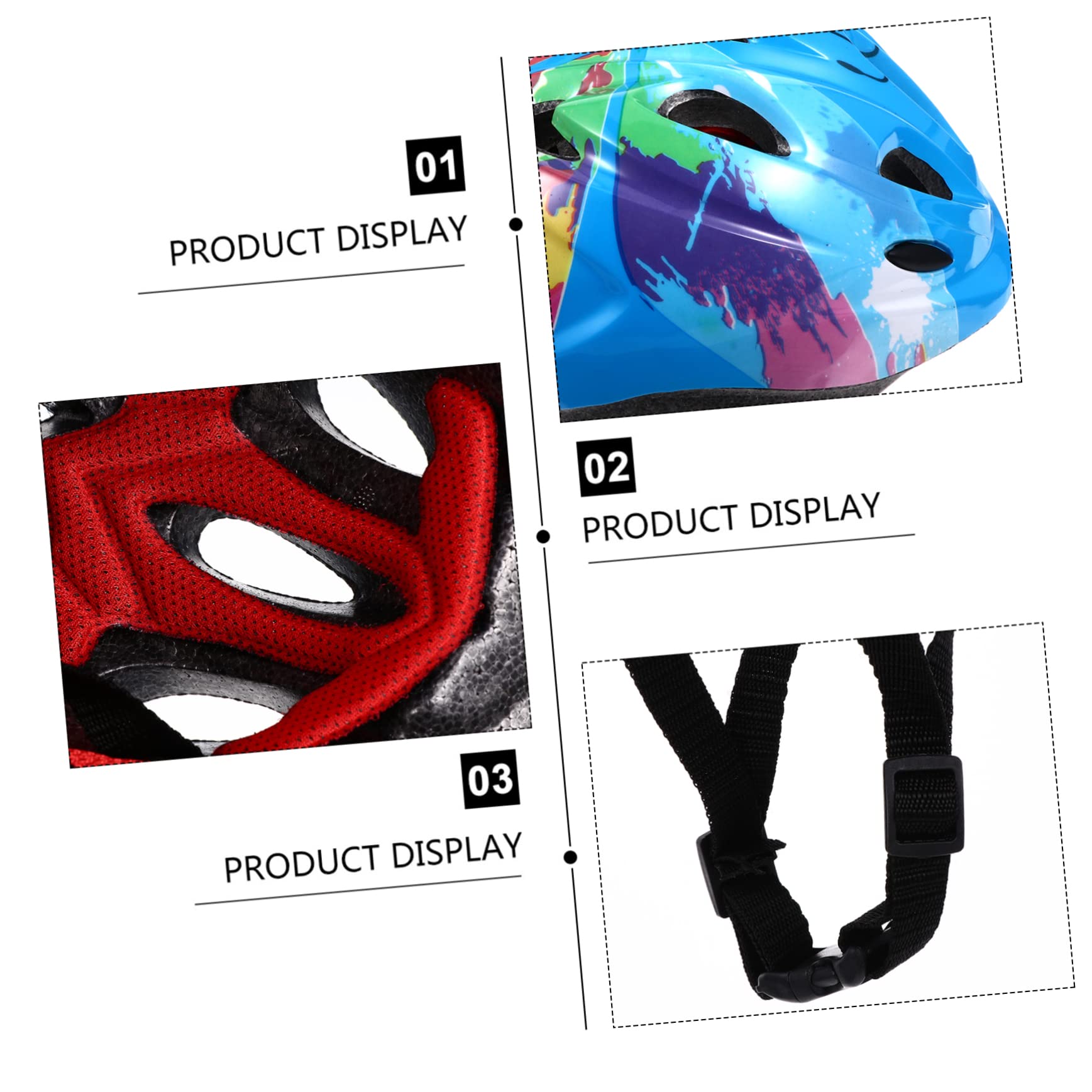 Kisangel 2pièces Casque De Vélo pour Garçon Fille Ajustable Et Sécurisé pour Cyclisme Sports De Plein Air Optimale Motif Floral