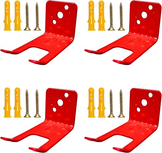 4 Pack Universal Fire Extinguisher Bracket, Fire Extinguisher Mounts &amp; Brackets for 5 to 13 lbs, Universal for All Extingu...
