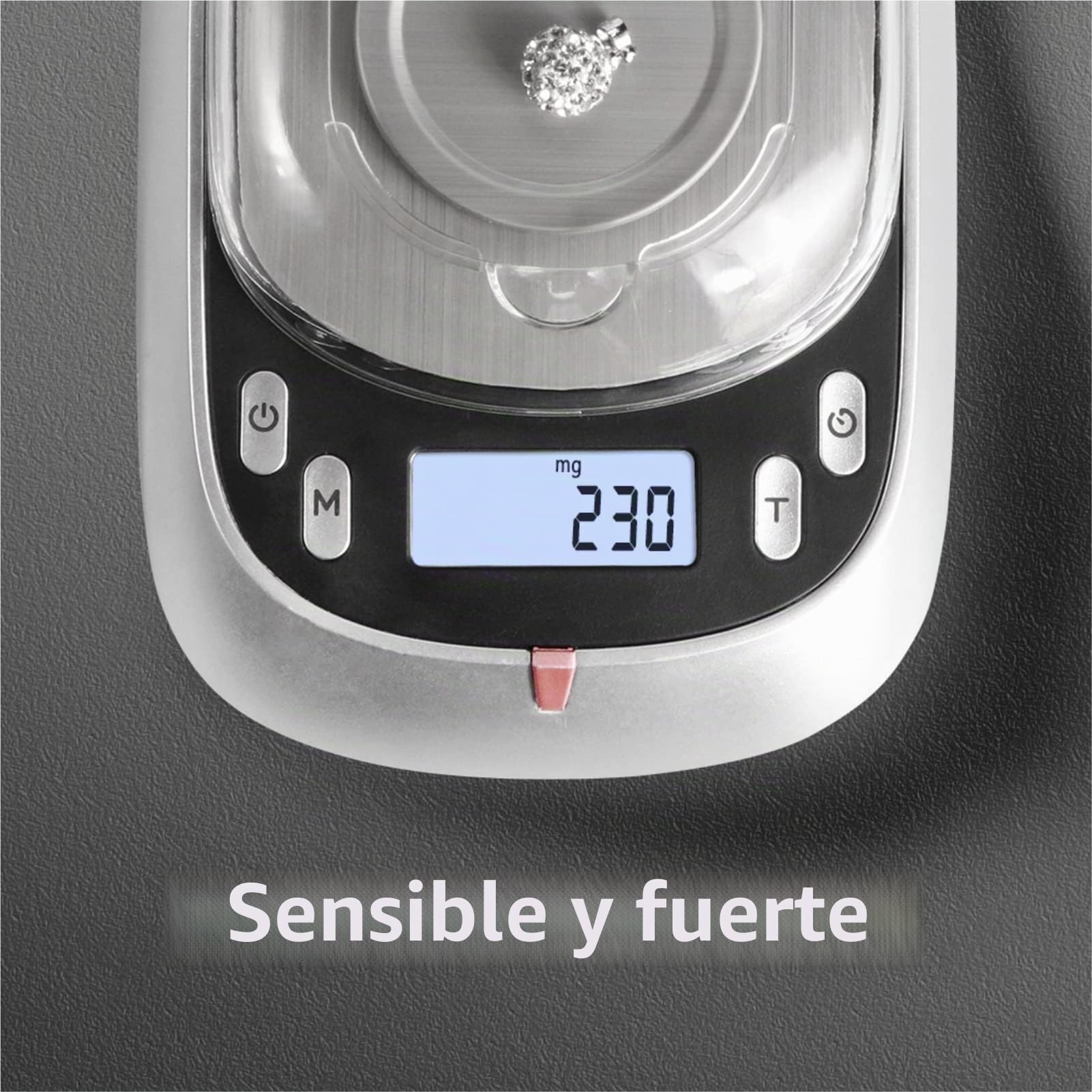 Báscula de miligramos, 50 g-0,001 g, 7 unidades, báscula de alta precisión con retroiluminación LCD, escala de mini gramos con función de tara, escala mg para polvo, oro, joyas (pilas incluidas)