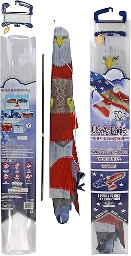 Miniatura 4 de WindNSun Super Size U.S.A. Patriot Eagle - Cometa de nailon, 70 pulgadas de ancho