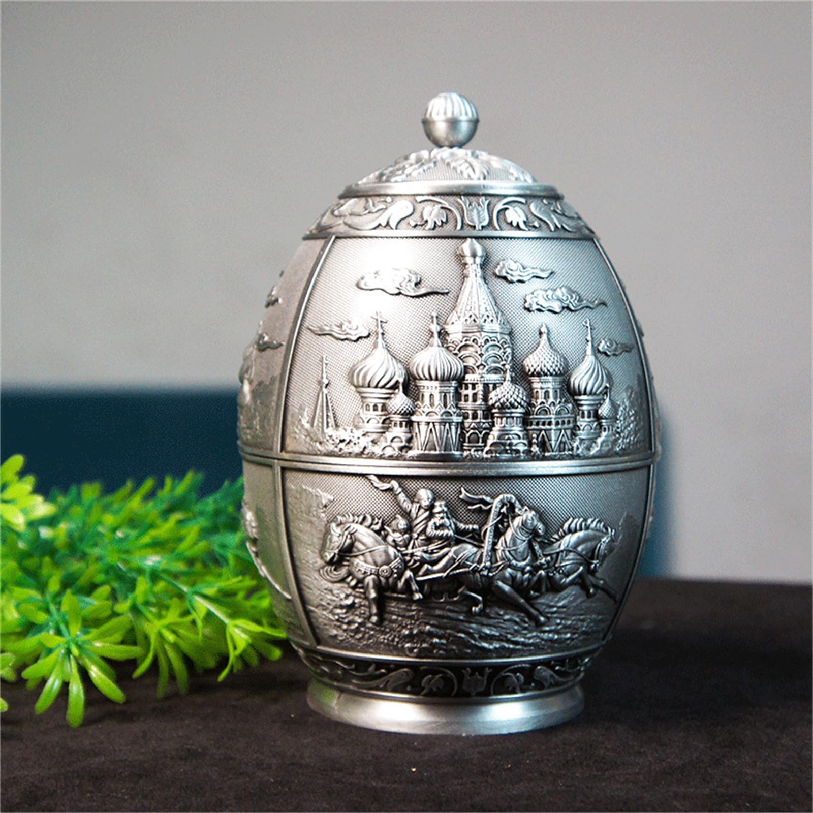 Tetera de aleación para el hogar con tapa Caja de té de metal decorativa Contenedor de azúcar resistente a la humedad para uso y oficina