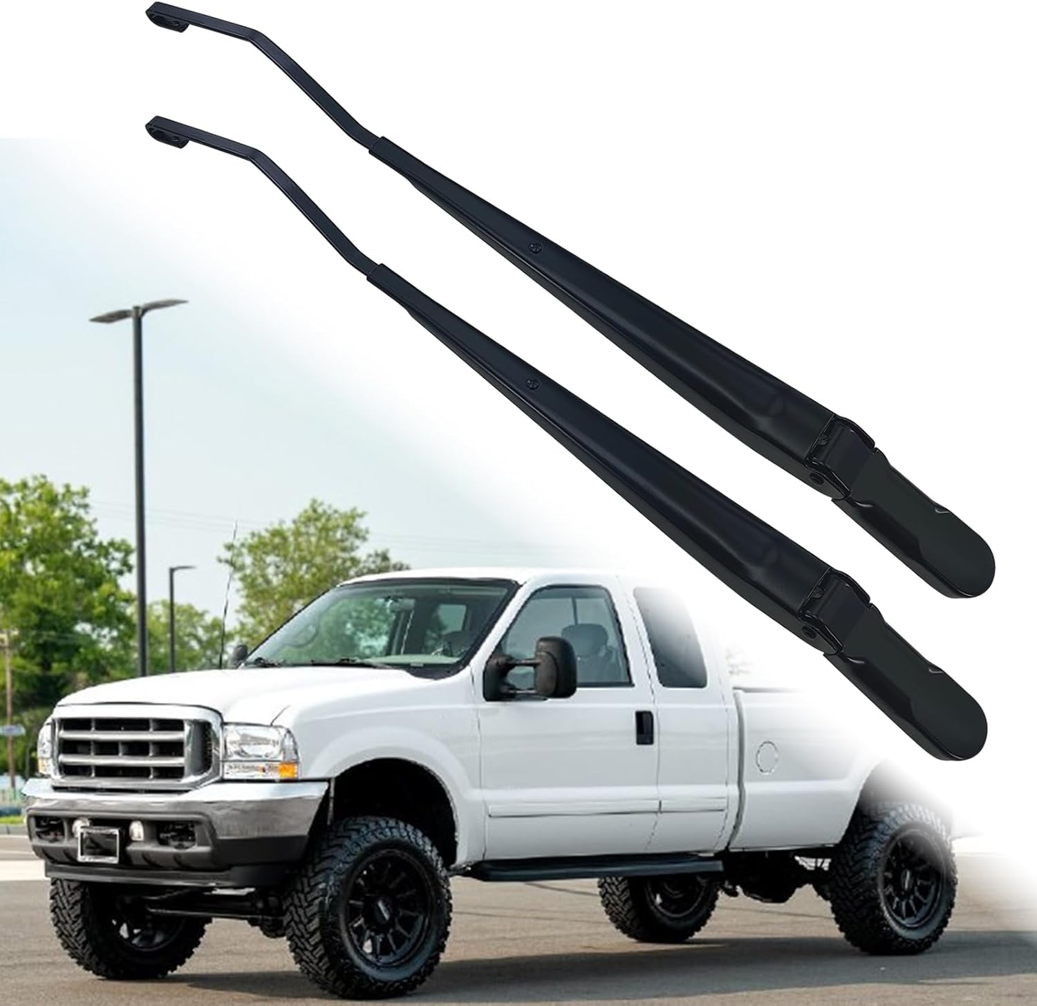 SHOWSEN 1 Pair Front Windshield Wiper Arm Compatible with 2000-2005 Ford Excursion 1999-2007 Ford F250 F350 F450 SuperDuty Replacement 4C3Z17527AA 4C3Z17526AA