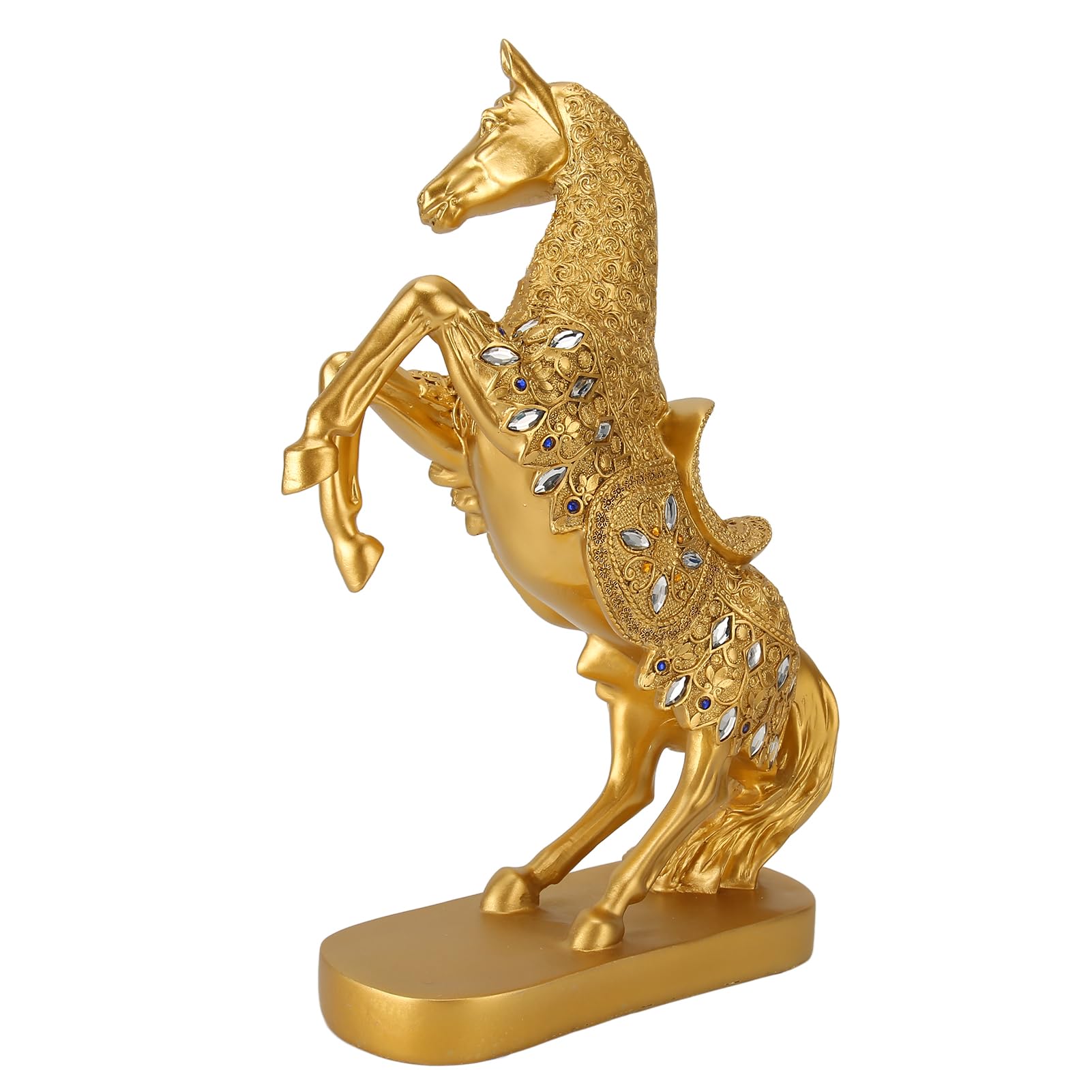 Estatua de Caballo de Pie, Arte Decorativo de Oro único