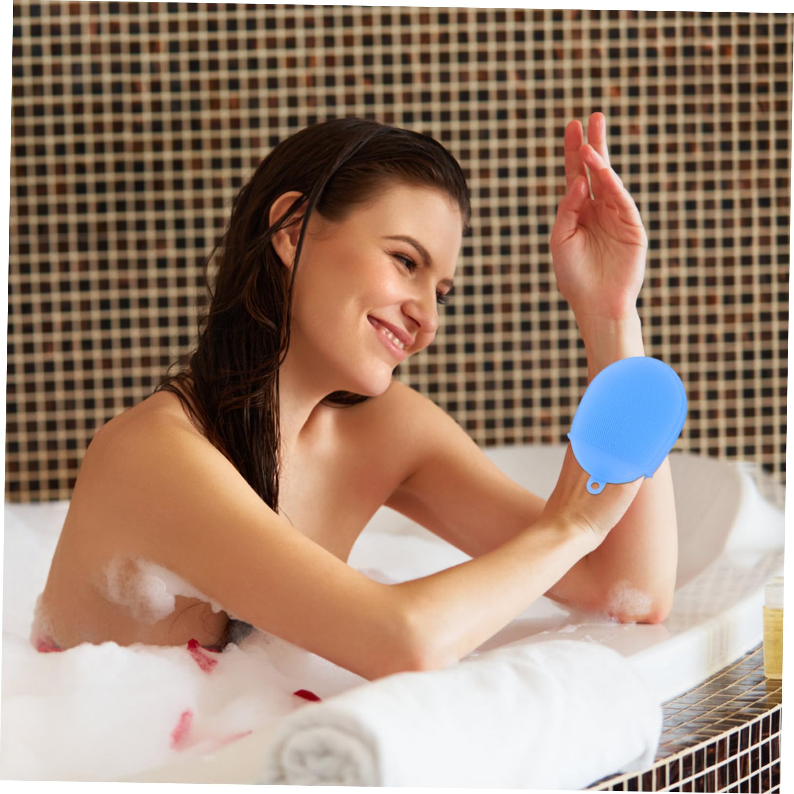 FRCOLOR 2 Piezas Cepillo De Baño De Silicona Cepillo Para Lavar El Cabello Del Bebé Cepillo De Esponja De Cuerpo De Silicona De Limpieza Tómate Un Baño Niño Accesorios Gel De Sílice