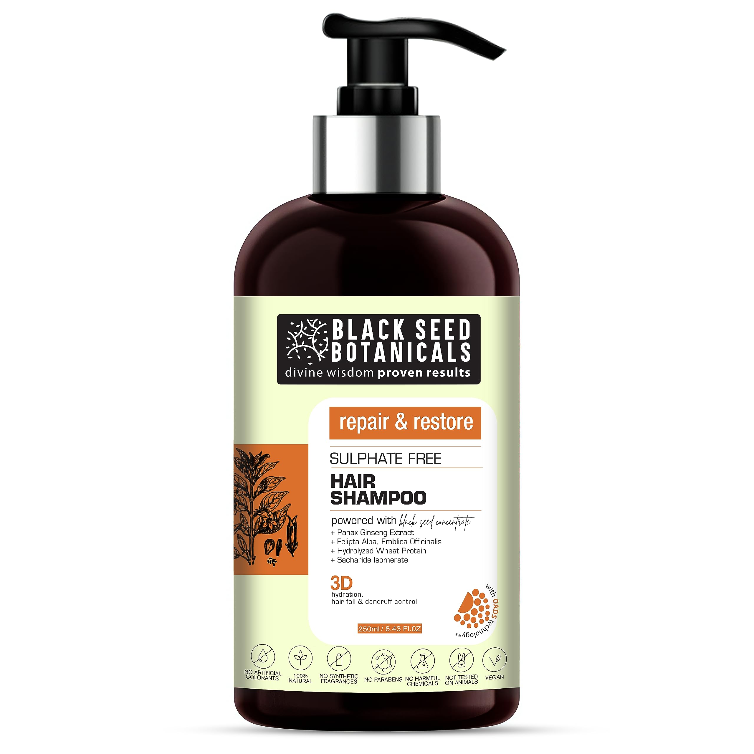 Buy Black Seed Botanicals Sulphate Free Hair Shampoo Powered with