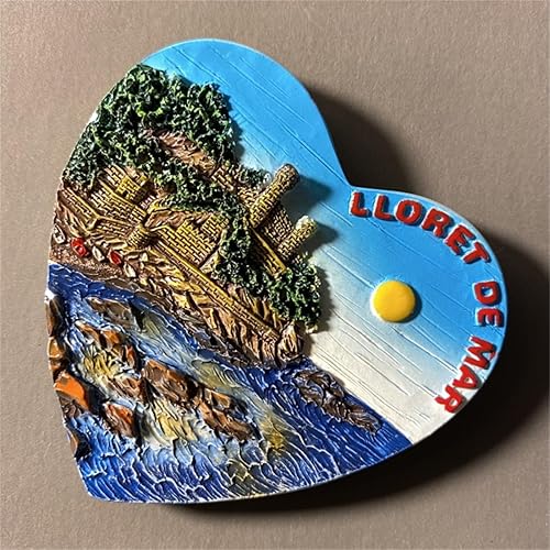 Miniatura 4 de Lloret de Mar Costa Brava España Imán para Refrigerador de Viaje Recuerdo 3D Decoración Nevera Pegatina Magnética Colección Artesanía