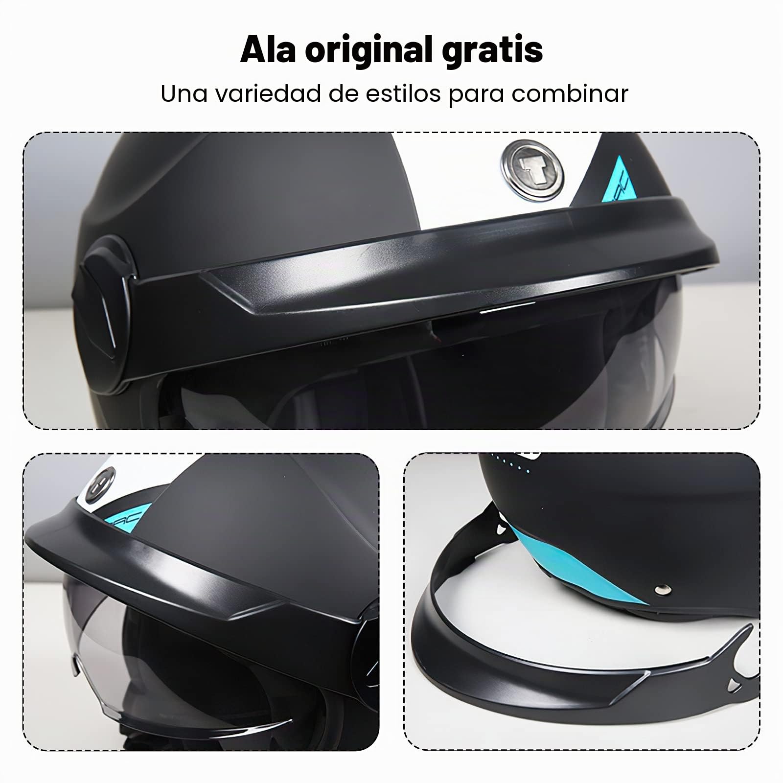 Casco De Motocicleta, Ece 22.06 Semi-Abre a Los Auriculares Jet Casco De Motocicleta y Scooter Woman Adulto Anti Scratch Visiere