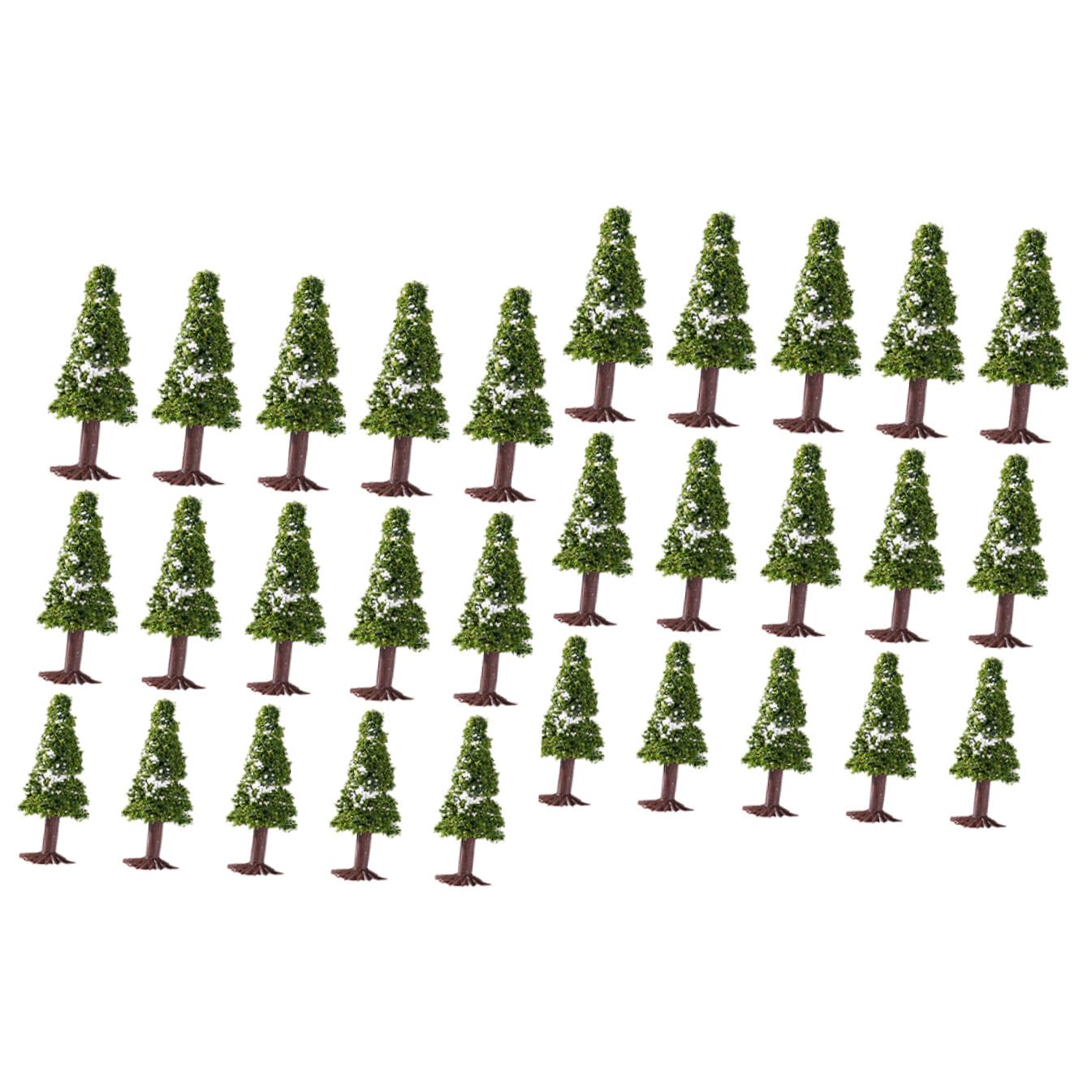 Alberi Modello Pino Realistici per Architettura Paesaggio 30 Pezzi | Verde, Filo di Ferro e Spugna, Ornamento Micro Paesaggio per Diorama e Tavola Sabbia