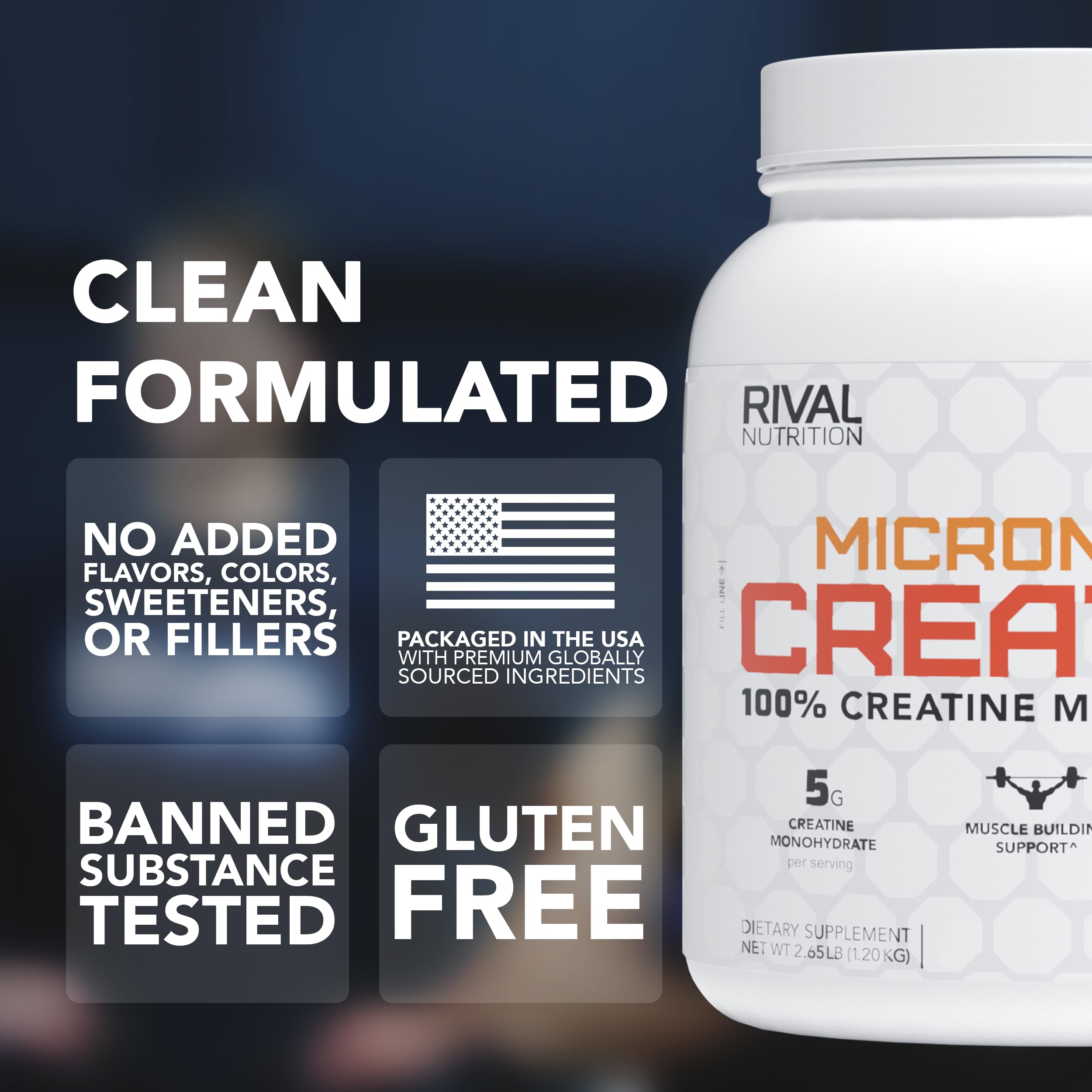 Rival Nutrition Micronized Creatine Powder (Unflavored, 240 Servings) — Amazon image 2