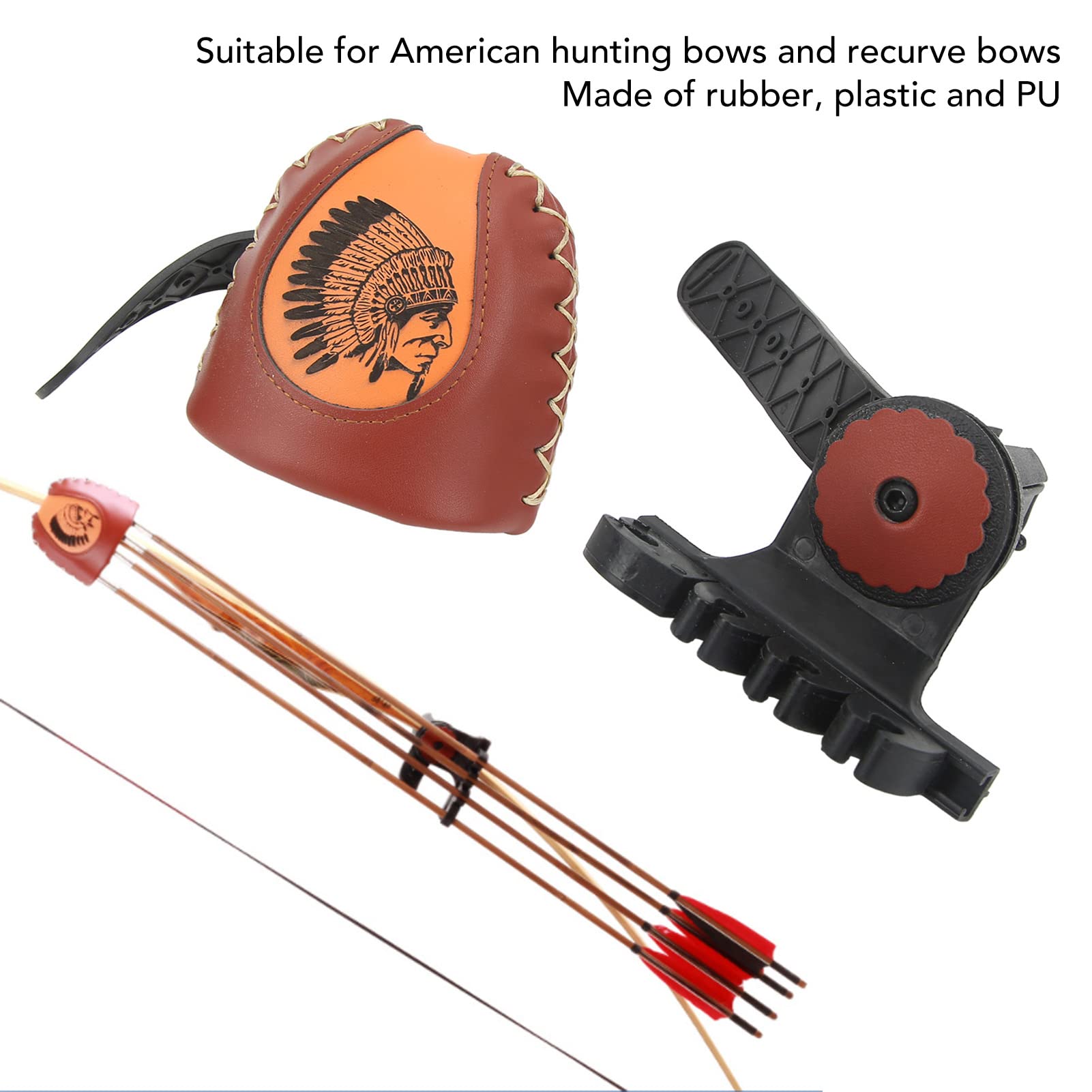 Carquois à Libération Rapide SUNFECILI – Support 4 Flèches En Cuir Marron – Pour Arcs De Chasse Et Recurves