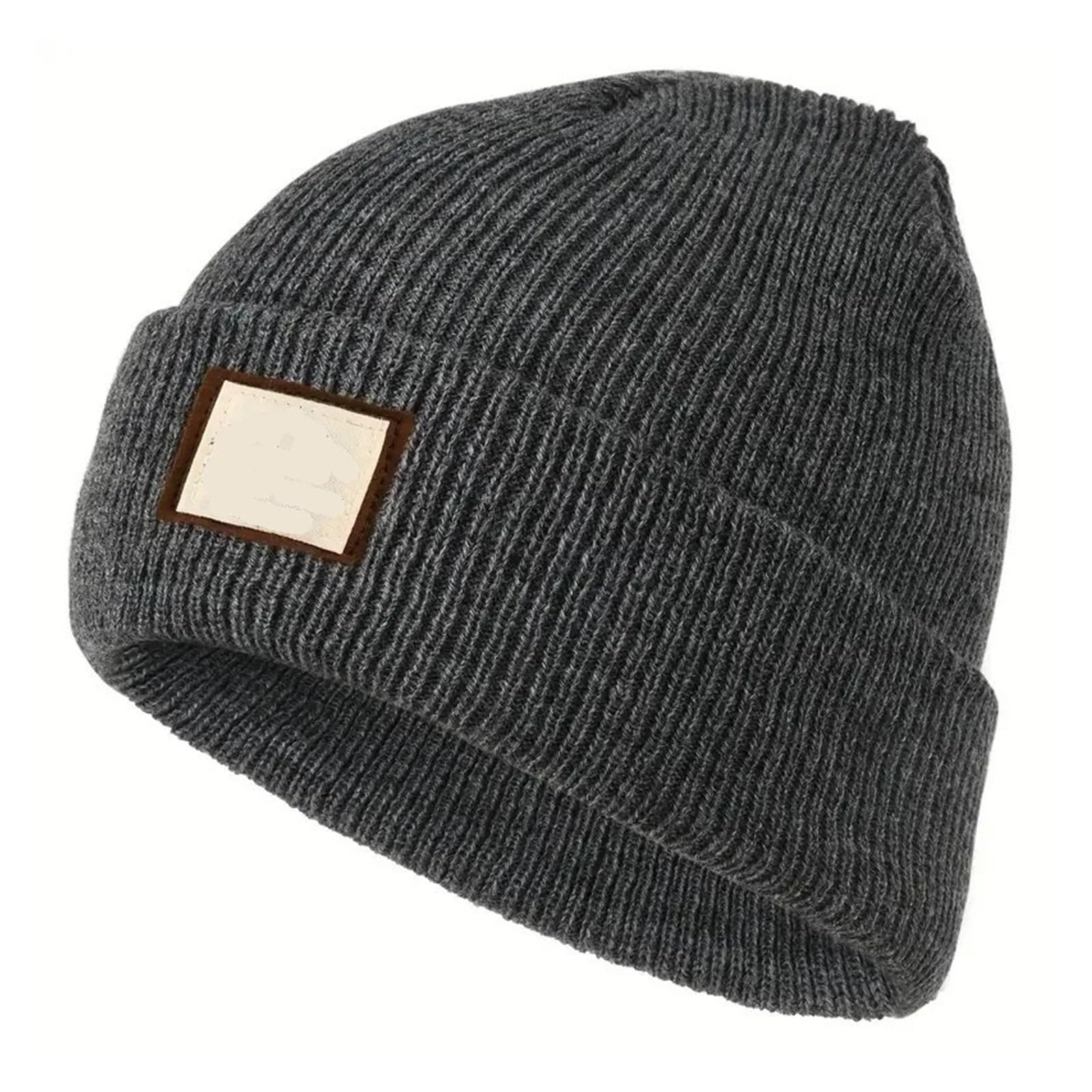 Bonnet tricoté anti-froid avec couvre-oreilles jacquard à rayures stylées