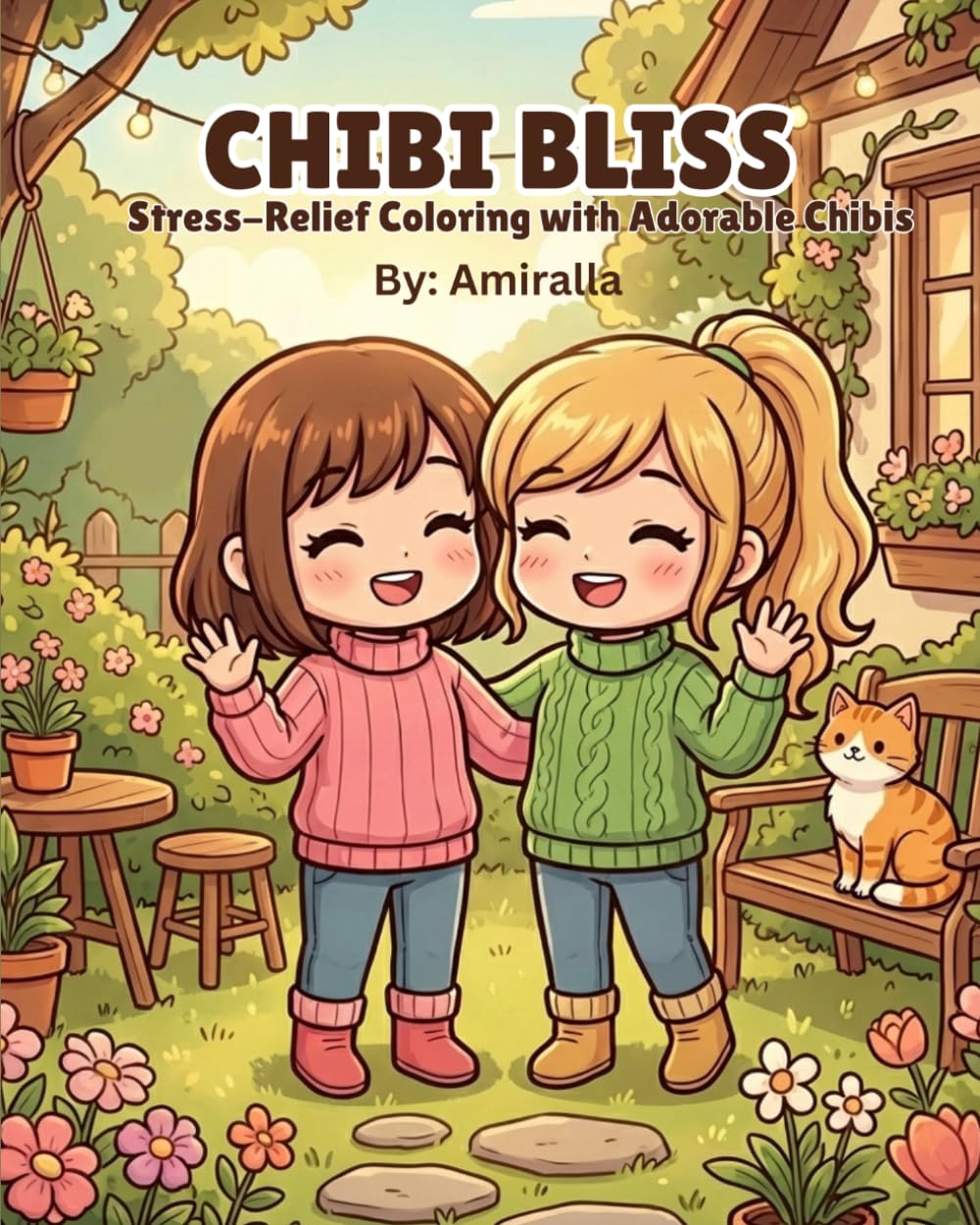 Chibi Bliss: Stress-Relief Coloring with Adorable Chibis