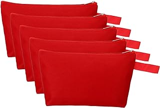 PATIKIL Bolsas de maquillaje de lona con corr...